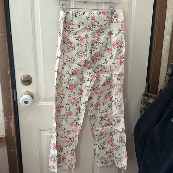 BILLABONG BACK AT IT FLORAL LINEN PANTS: WHITE: NWT: SZ 31 - Picture 7 of 7